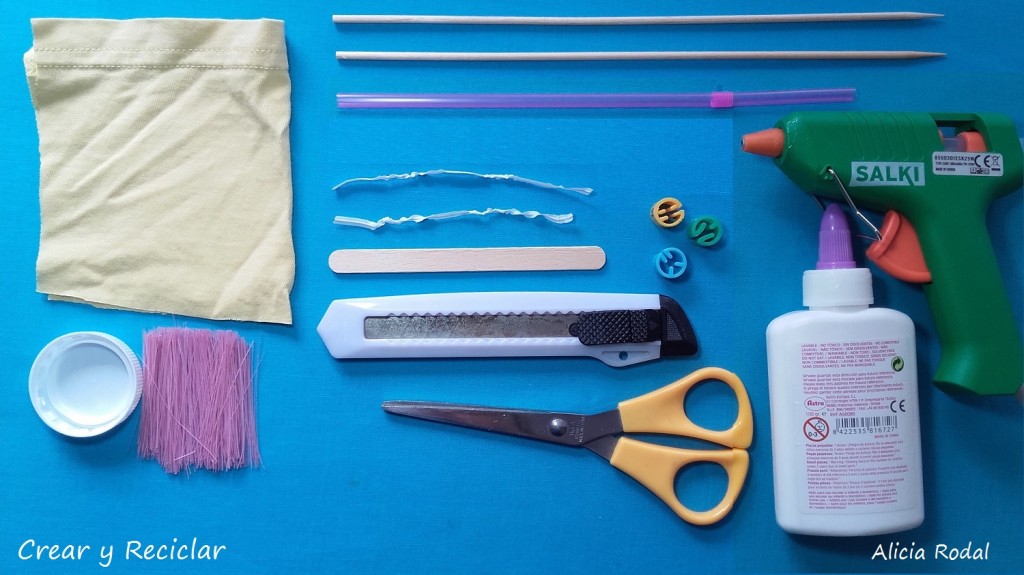 Materiales par miniatura equipo básico de productos de limpieza ESCOBA, RECOGEDOR, CUBO y FREGONA para muñecas DIY