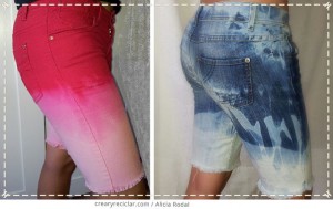 Paso a paso de cómo transformar un pantalón vaquero o blue jeans sin coser y muy fácil.