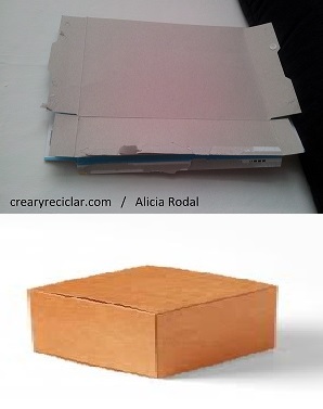 cubo de cartón