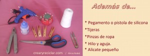 materiales zapatos y diadema pelo