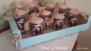 Recuerditos para cumpleaños con frascos de vidrio DIY
