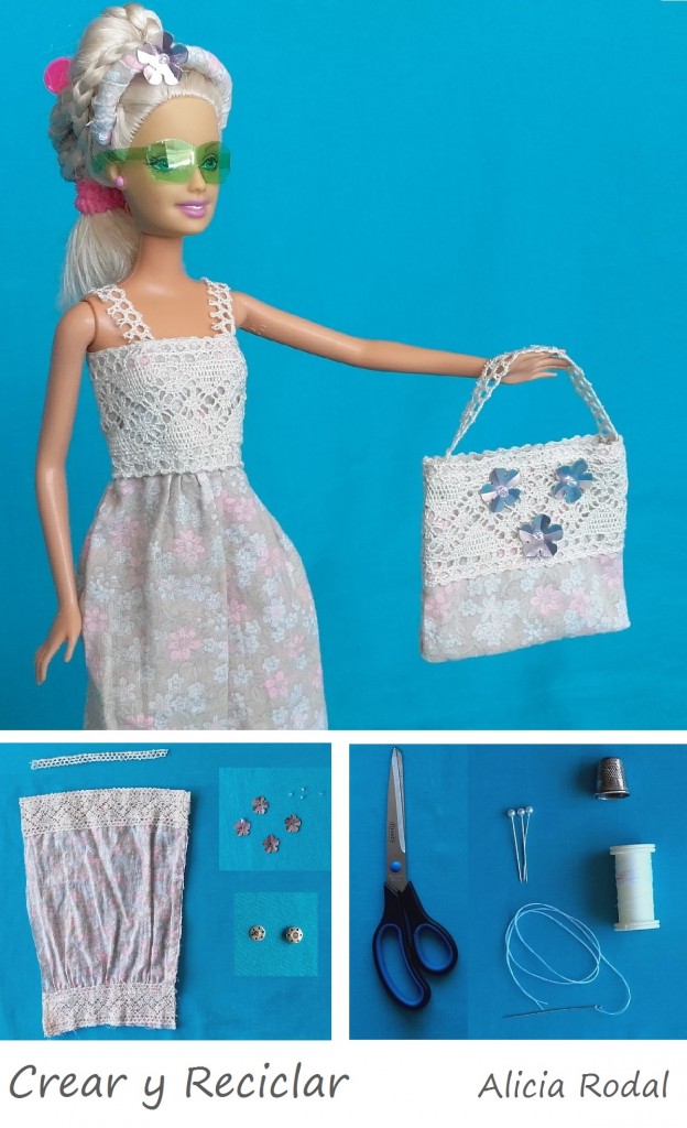 Bolso muñecas materiales reciclados DIY