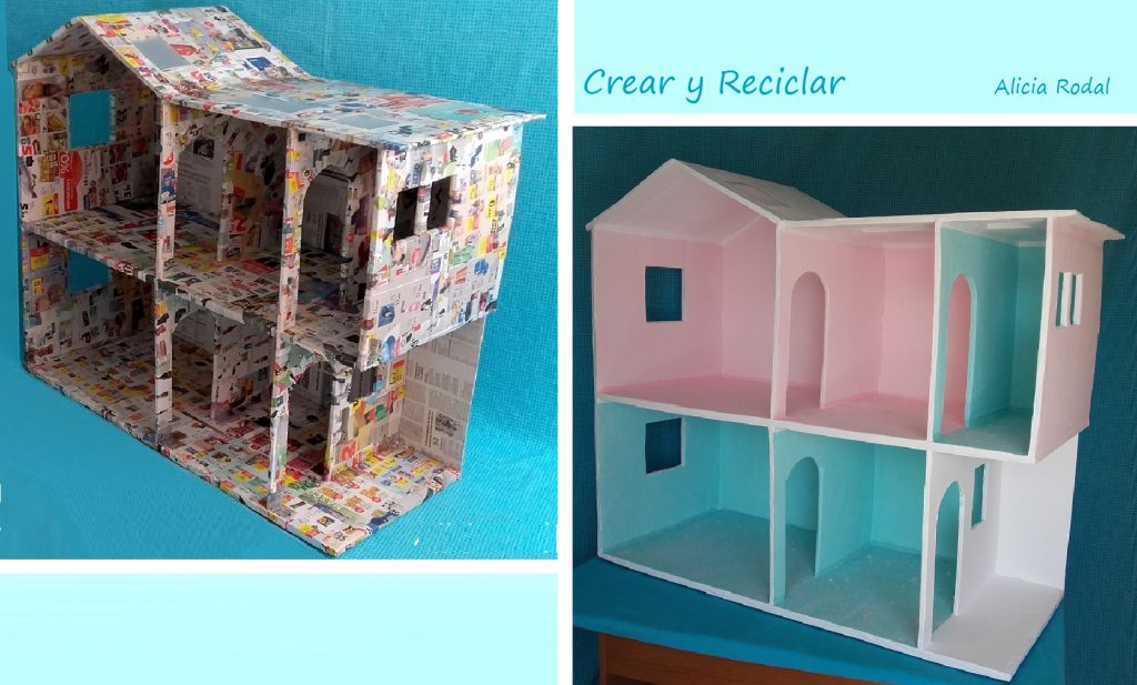 Cómo hacer una casa con cajas de cartón y otros materiales reciclados