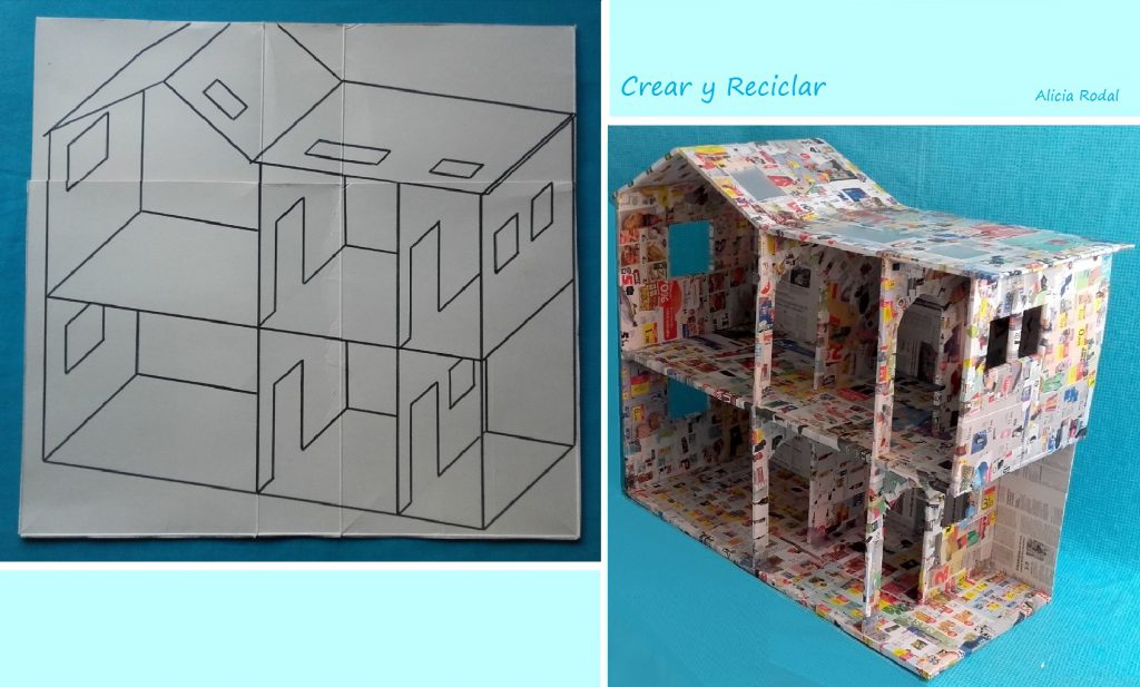 Cómo hacer una casa con cajas de cartón y otros materiales reciclados