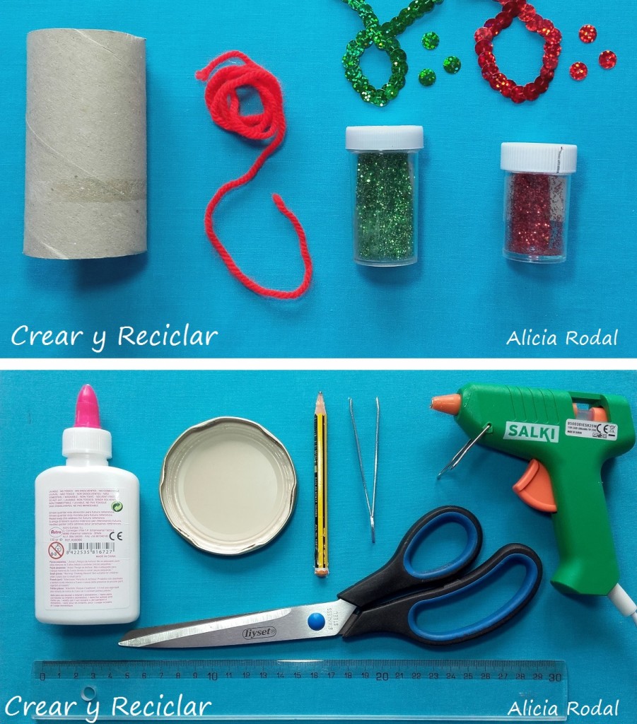 Cómo hacer una mini corona de navidad para muñecas con tubos de cartón DIY