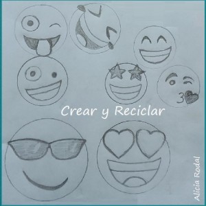 Organizador de escritorio con emojis personalizado DIY con reciclaje