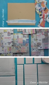 Organizador de escritorio con emojis personalizado DIY con reciclaje