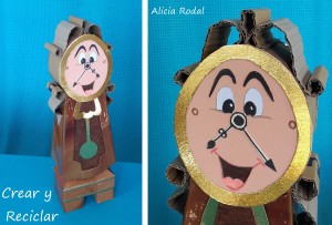 Cómo hacer a Ding Dong de La Bella y La Bestia con material reciclado como manualidades para la tarea del colegio.