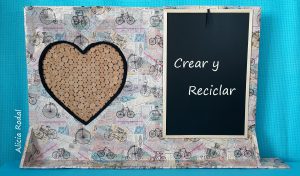 Como hacer un organizador de escritorio con corcho y pizarra móvil