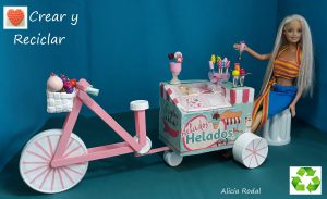 Como hacer una bicicleta y carrito de helados a la vez, ideas para muñecas 