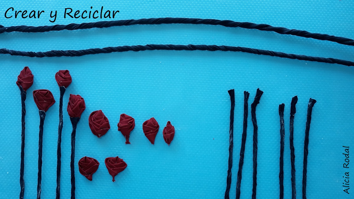 Una idea muy fácil para transformar la vieja papelera de tu cuarto, en un diseño espectacular, una papelera de rosas rojas.