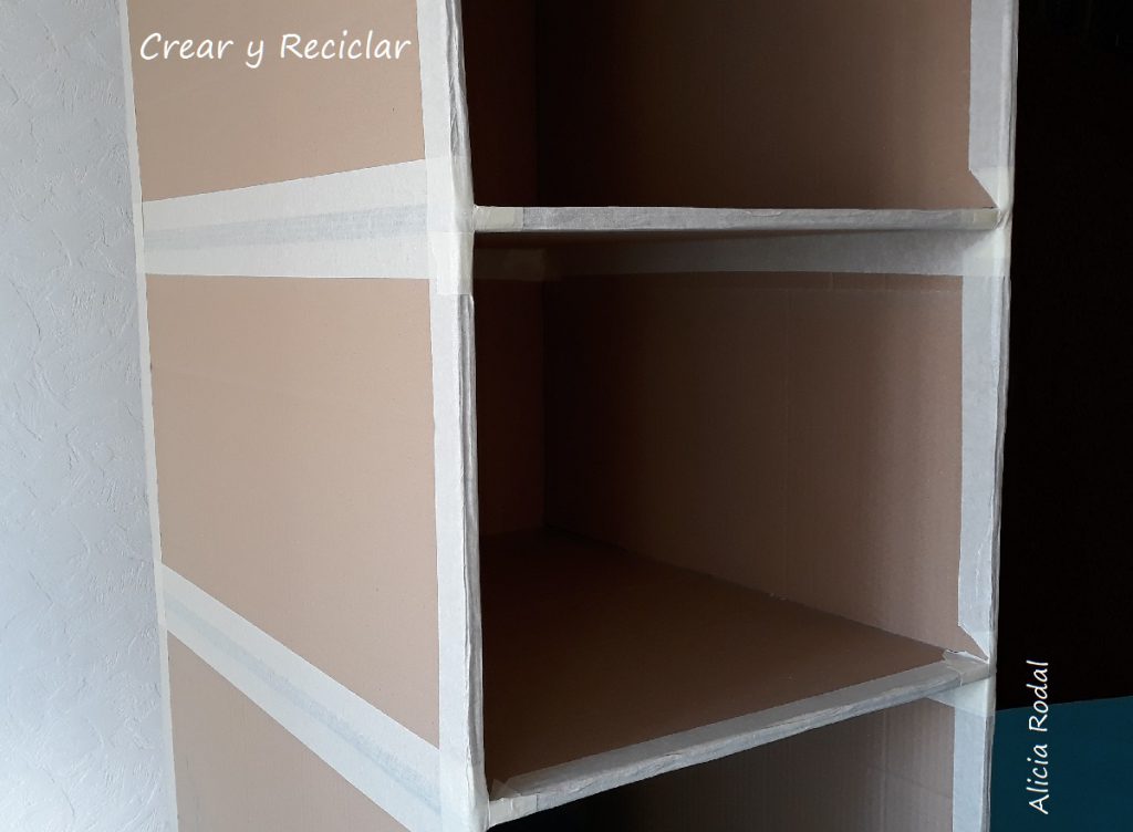 Cómo hacer un mueble estantería de cartón de 3 repisas para armario ropero, organizador, closet, guardarropa, aparador, cómoda / DIY.
