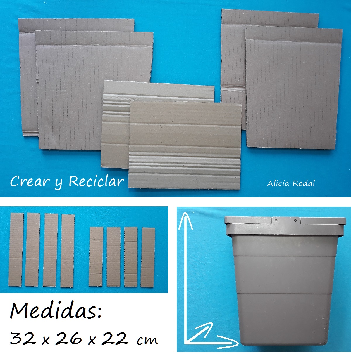 En este tutorial te muestro cómo hacer un cubo para basura, también llamado bote, contenedor, zafacón, tacho, basurero o papelera, con cartón y otros materiales reciclables. DIY