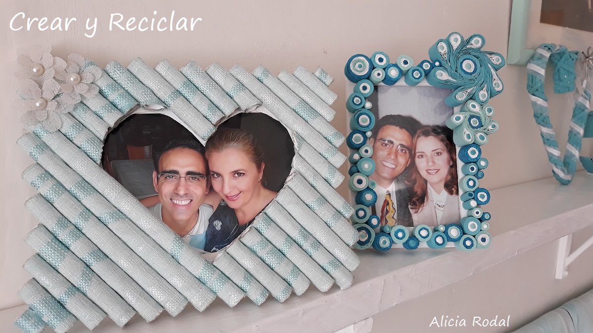 En este curso te muestro cómo hacer un portaretrato con cartón, papel y retales de tela. DIY
