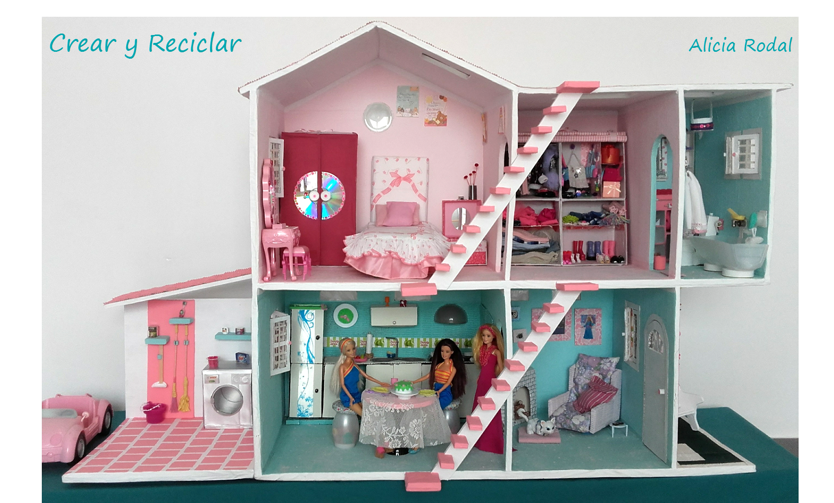 Casa de barbie store con caja de carton