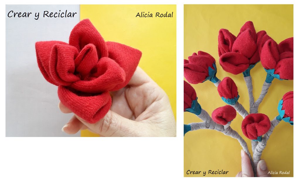 En este tutorial verás qué fácil es hacer unas flores con retales de tela, para hacer un lindo ramo de rosas rojas.