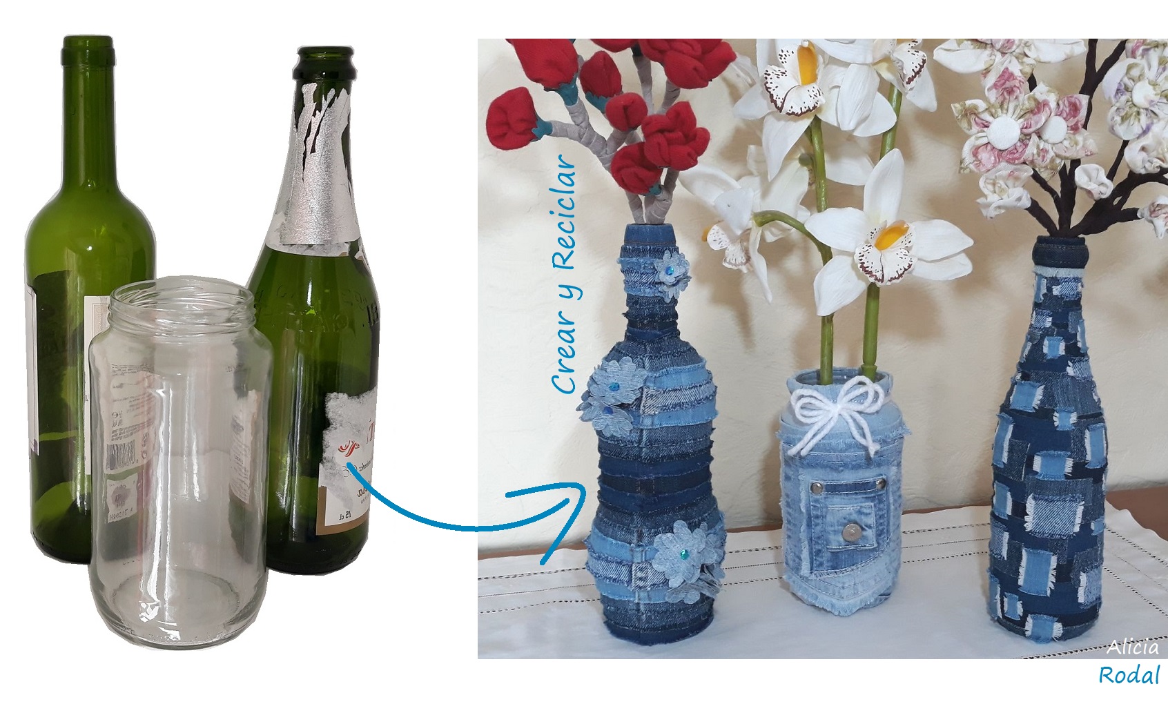 Cómo decorar la casa con botellas de cristal y damajuanas