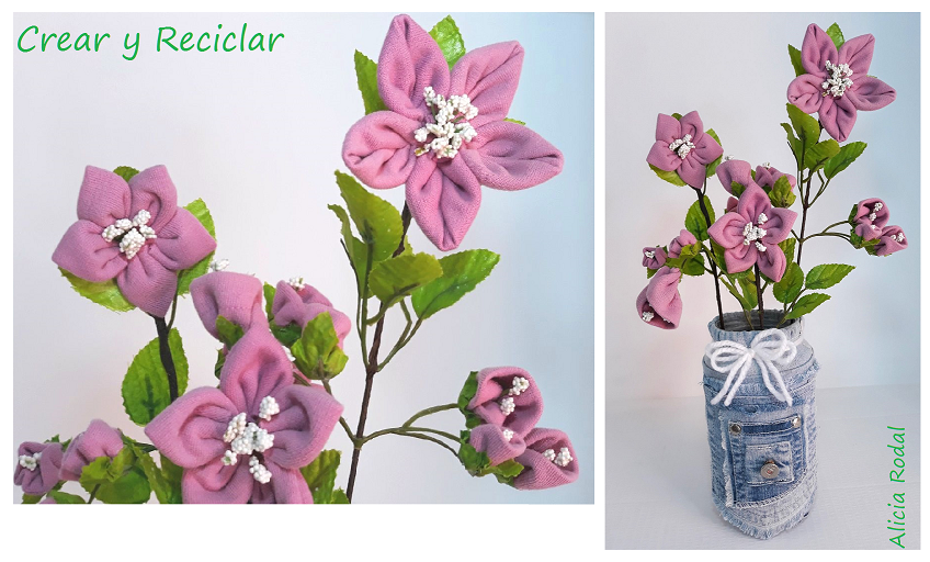Como hacer flores con retazos o retales de tela. Ideas para decorar con reciclaje