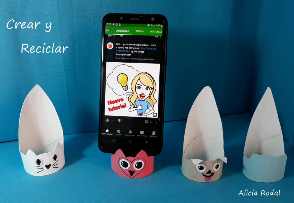 Cómo hacer un soporte para el móvil celular y una base para el portátil o laptop con tubos de cartón de papel de baño. Fácil, sencillo, rápido, económico, práctico y funcional.