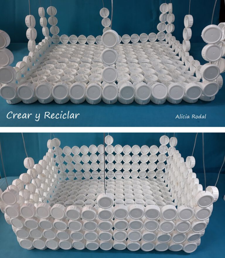 Como Hacer Una Cesta O Caja Grande Con Tapas De Pl Stico Crear Y Reciclar