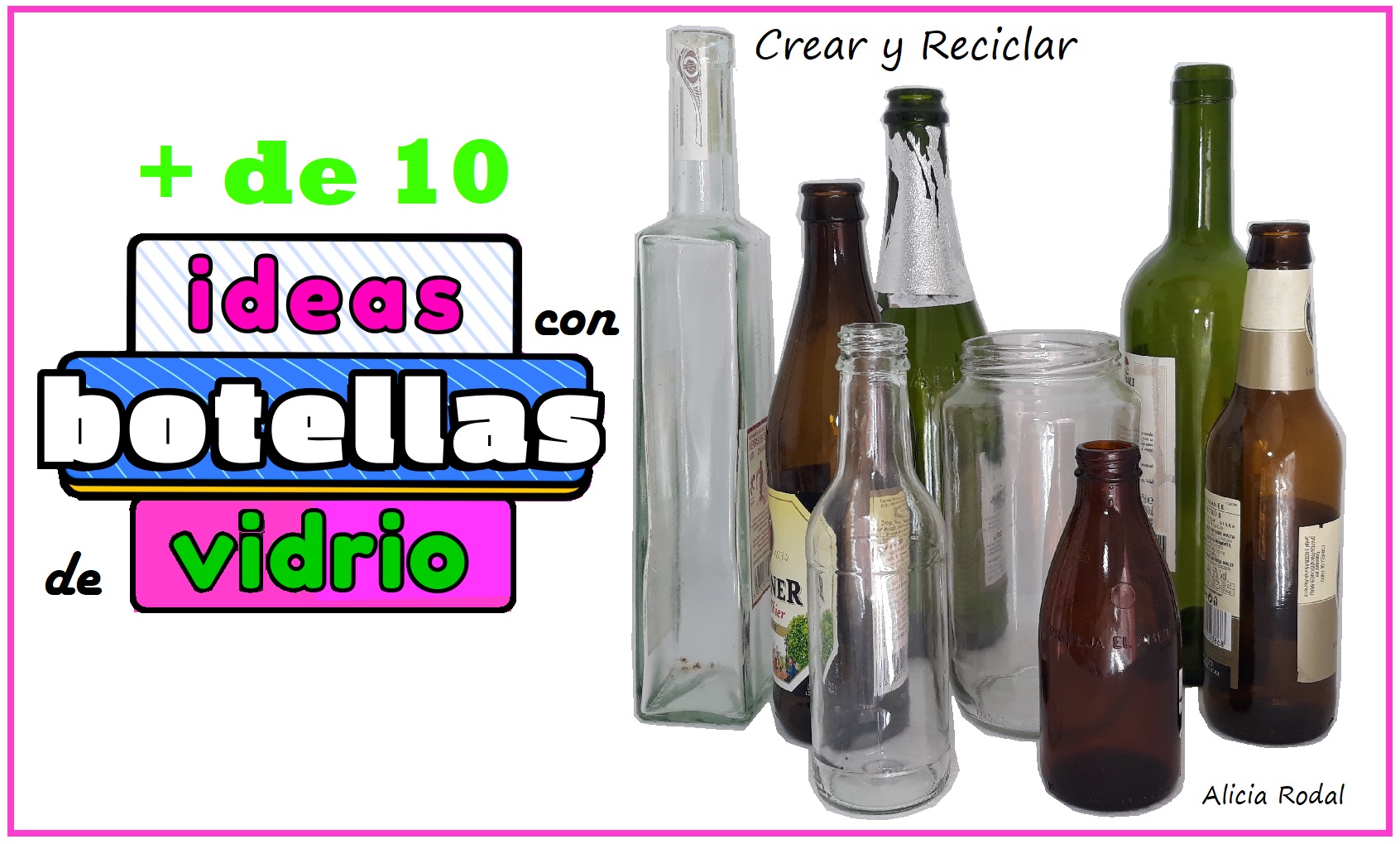 Más de 10 ideas con botellas o frascos de vidrio Crear y