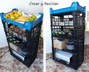 En este tutorial te muestro 5 maneras diferentes de reutilizar cajas plásticas donde suele venir las frutas y verduras del supermercado y fruterías. Son ideas de reciclaje creativo muy útil para tu casa o negocio DIY. Reciclaje creativo. Ideas creativas 