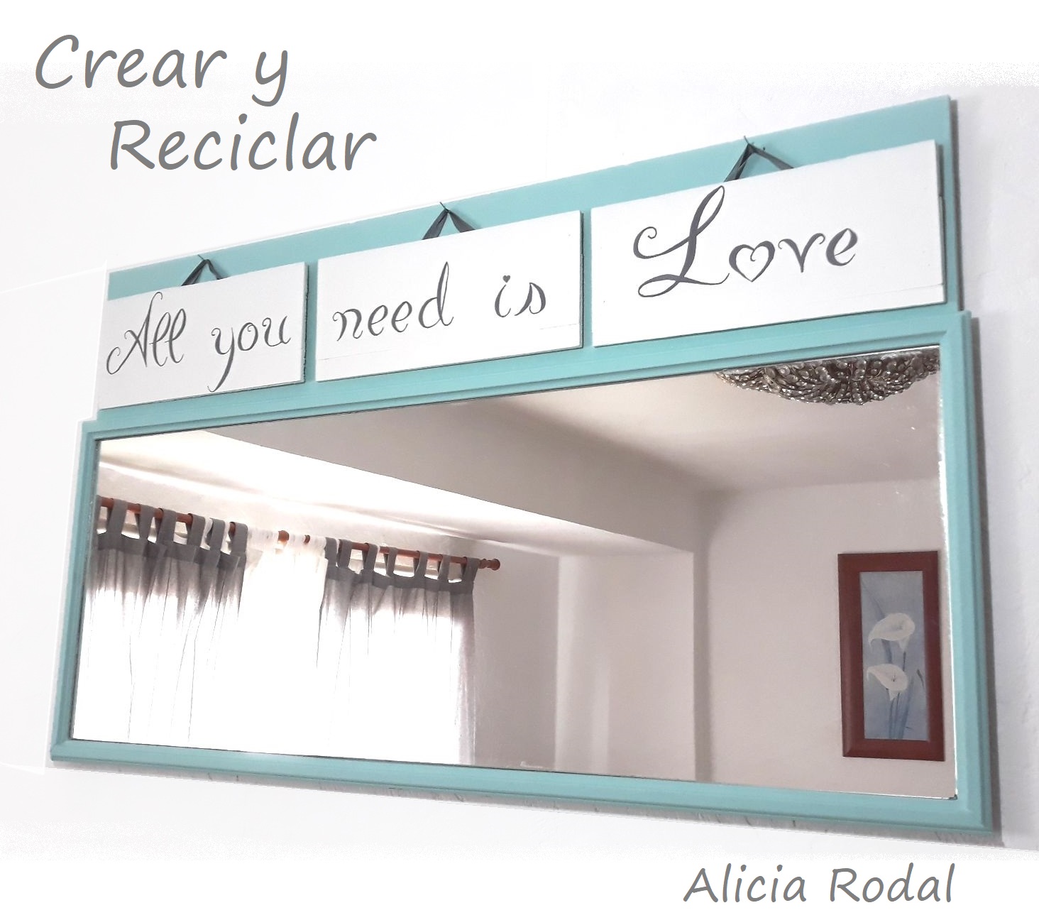 DIY ESPEJO INDUSTRIAL - Reciclamos un espejo viejo y LO CONVERTIMOS EN ESTO  😱 Muy barato y fácil 