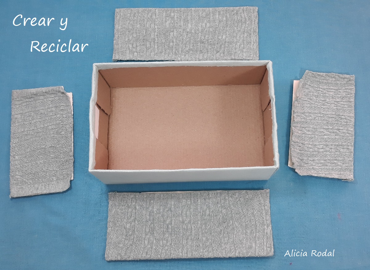 ensayo Jarra Obsesión Como decorar cajas de cartón con ropa de segunda mano sin gastar mucha  plata Idea 1 - Crear y Reciclar