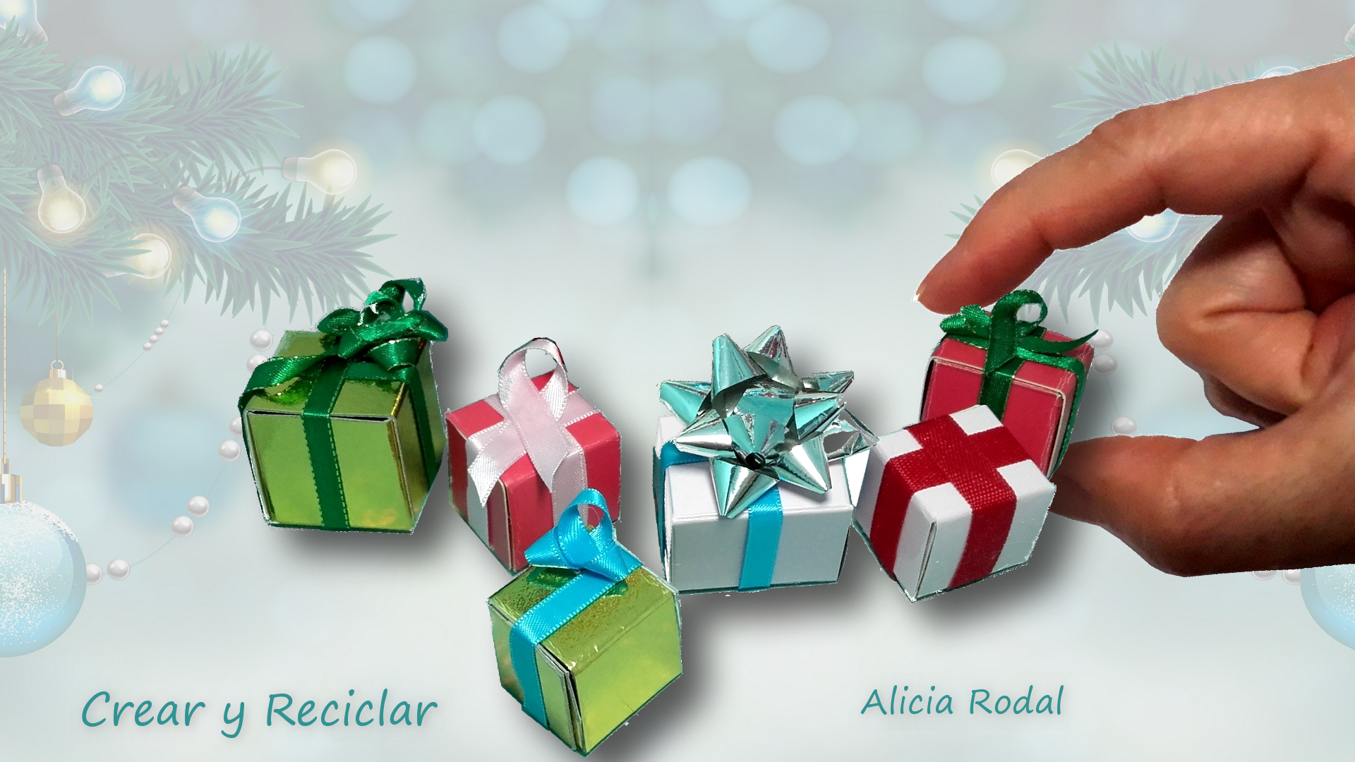 Como hacer adornos navideños en forma de mini cajas de regalo - Crear y  Reciclar