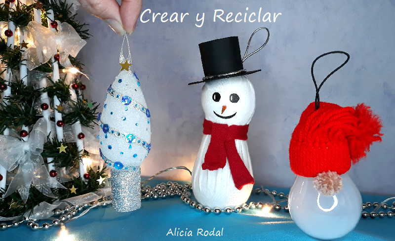 Penetrar beneficioso Berri Ideas de manualidades diy con bombillas para Navidad Parte 1 - Crear y  Reciclar