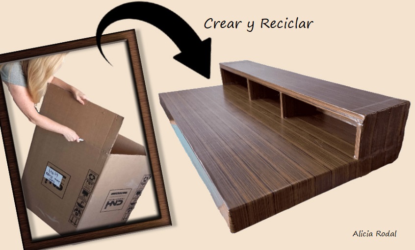En este tutorial te enseño cómo se hace una mesa con repisa para hacer que tu mueble escritorio sea más grande. Vamos a reutilizar cajas de cartón y rollos de cartón del papel higiénico.