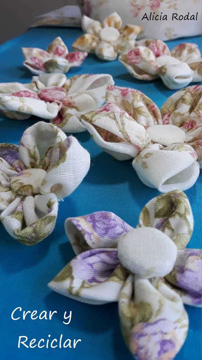 Como hacer flores de tela fáciles y rápidas 3 técnicas diferentes - Crear y  Reciclar