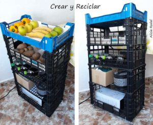 Con las cajas plásticas o huacales podemos hacer un montón de cosas para nuestra casa, muebles, armarios, organizadores... En este tutorial te muestro que podemos hacer con ellas, son 8 maneras distintas de reutilizar estas cajas de frutas. DIY Ideas de reciclaje creativo.