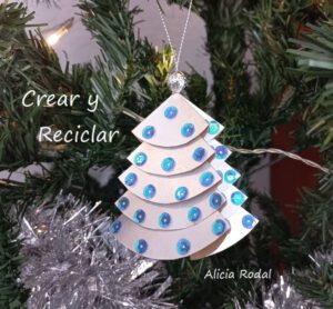 En este tutorial les voy a enseñar qué fácil y rápido es hacer adornos para decorar el arbolito, en forma de árbol, pino o abeto navideño. Además, es muy económico ya que tan sólo vamos a reutilizar materiales reciclados que solemos tener en casa, las cajas de leche o envases de zumos, llamados tetrabrik.